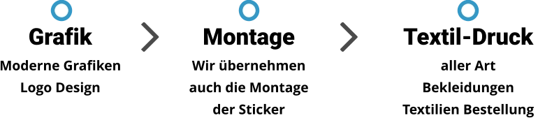 Grafik Moderne Grafiken Logo Design  Montage Wir übernehmen auch die Montage der Sticker Textil-Druck aller Art Bekleidungen Textilien Bestellung